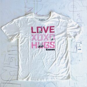 Girl’s Hershey’s Kisses “Love XOXO Hugs” Graphic T-Shirt – Size M (8) Brand New